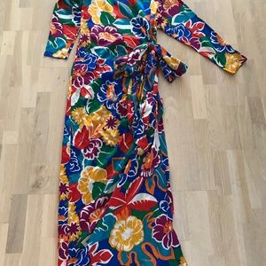 Haute couture silk Oscar de la Renta long vintage